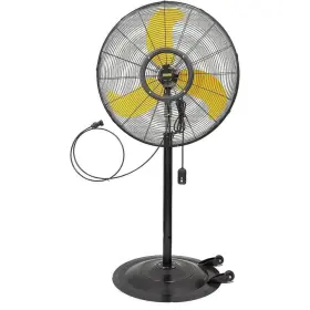 Scfs25 Wock Oscillating Pedestal Fan 30 Inch 3-speeds Indoor/outdoor High Velocity Yellow