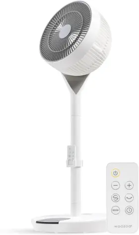 Woozoo 762016498683 Iris Fan Pedestal Standing Remote 360 Oscillating 12 Speeds Low Noise