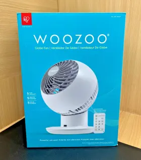 Woozoo 762016499208 Compact Globe Oscillating Fan With Remote New Version - 5 Speed White