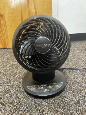 91388852 Woozoo Black Oscillating Fan With Timer 3 Speed Settings
