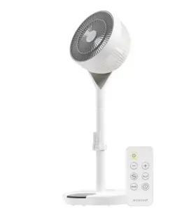 Stf-360dc Woozoo 360 Pedestal Fan Air Circulator Oscillating Remote Control White