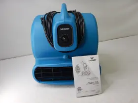 X-830 X-power Xpower - Pro 1 Hp 3600 Cfm Centrifugal Air Mover Blue