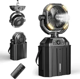 100001 Xap Portable Misting Fan Rechargeable For Hot Weather - 9-inch Auto Swivel Camping F