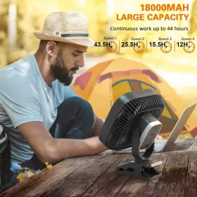 Xasla 798623044470 Rechargeable Portable Fan With Light 8-inch Battery Operated Clip On 20 #3
