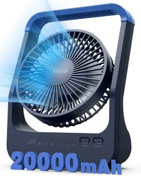 Xasla 798623426252 Rechargeable Battery Operated Fan 20000mah Camping For Tents Portable L