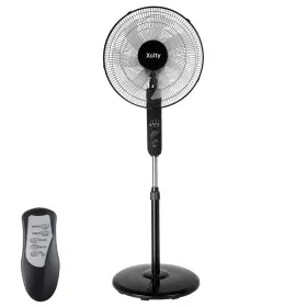 Xcity 038861774822 16 In Oscillating Pedestal Fan 3-speed Remote Control High Velocity Black