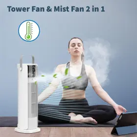 Xiurei 723496957947 16ftft Tower Fan Misting With 700ml Tank 90 Oscillating Remote Bl #2