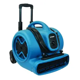 Xpower 445015921934 1/2 Hp Air Mover Blower Fan With Telescopic Handle And Wheels Carpet Clamp