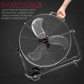 92024 Xtremepowerus 24 Inch Industrial Fan High-velocity Flow Floor Rolling Drum Sh #3