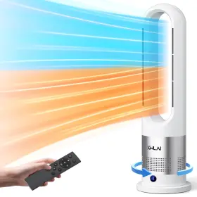 Xwl-30 Xwlai Bladeless Heater And Fan Combo 26 Inch Cooler With Remote Ti