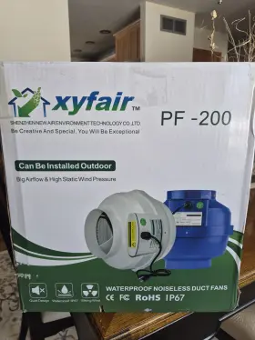 Pf-200 Xyfair Waterproof Noiseless Duct Fan 8 Inch 730 Cfm