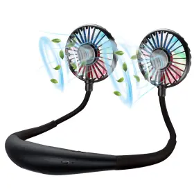 654645-546456 Yaltoon Neck Fan - 2600mah Battery Operated Hands Free Regular Black