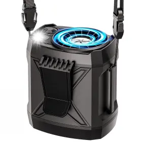 Yamokizy 731723616833 Portable Fan Rechargeable4 Speeds Strong Airflow Small Waistbattery Power