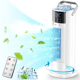 F20-1 Yarrmy Portable Air Conditioner - 90 Oscillating Tower Fan With Remote 16 Inch Evapora