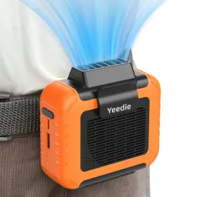 Aub09p4mbn7s Yeedie Portable Mini Waist Fan Rechargeable With 23h Working Time 6200 Rpm Strong A