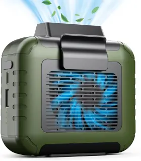 Nf152 Yeedie Portable Mini Waist Fan Rechargeable With 23h 4 2 Inches Olive Green