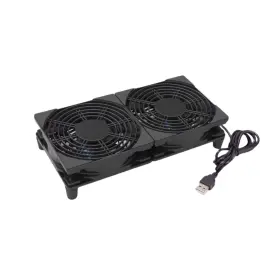 Yujin-002f Yeiwenl 5v Quiet Dual Usb Cooling Fan 120mm X 2 With 1200mm Cable 76cfm Airflow Cooli