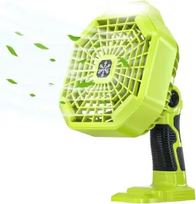 Yx-fc107-ryo Yex-bur Battery Operated Fan For Ryobi 18v Portable With 3 Green