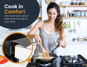 Cgc101 Youdirect Linda S Essentials Silicone Stove Gap Covers 2 Pack Heat Resistant Oven F #2
