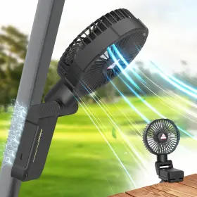 Yugyum 313021492427 Magnetic Golf Cart Fan 10400mah Rechargeable Portable Clip On Fans With Led
