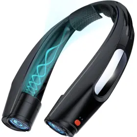 Zeefo 850069551216 Portable Neck Fan Hands Free Personal Fan- 6000mah Battery Operated Ultra-q