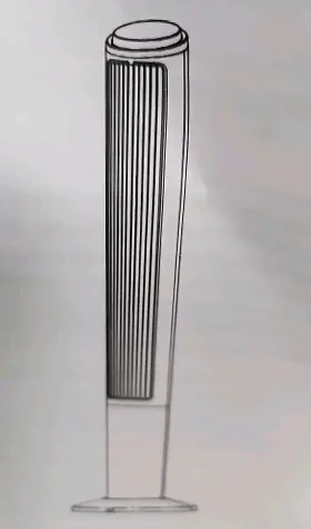 Tf-k4007r Zermatt New Tower Fan Oscillating Quiet 40 Inch Height