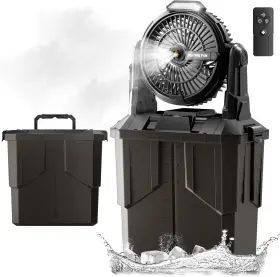 Zhongshan Yunhang Technology Co. Ltd. 445050516522 Portable 6l Misting Fan With Remote 20000mah Battery 270 Adjustable Outdoor