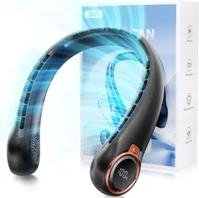 Zhzw 726084459618 Portable Neck Fan With 6000mah Usb - Rechargeable Battery Ultra-light Bladeless