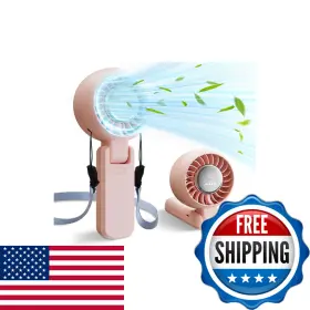 Zozoo B0gvnqdrsn Portable Fan Usb Rechargeable 194folding Handheld Fan5 Speedled Display