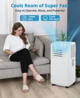 Zstar 198290886074 10000btu Portable Air Conditioner Ac Unit For Room Up To 450 Sq. Ft #2