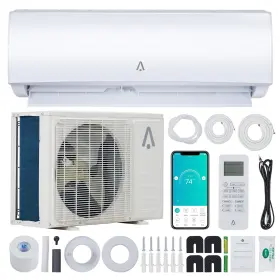 Zstar 198290927548 9 000 Btus Mini Split Ac 19 Seer2 Wall Mounted With Heat Pump And Installat