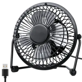 Zuvas 781159221866 Desk Fan Quiet Small Usb 360 Rotation Portable Table 2 Speed M