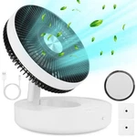 Foldable Rechargeable Led Desk Fan Wall Mounted With Magnetic Remote Hanging. Fixed Price $72.99.