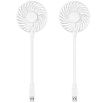 Tujoe 2 Pcs Usb Fan Mini Portable For 360 Degree Rotation Desk White. Fixed Price $17.84.
