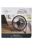 Mainstays Personal Metal Usb Desktop Fan 360 Degrees Up & Down Nib. Fixed Price $13.82.
