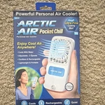 Arctic Air Pocket Chill Portable Rechargeable Evaporative Cooler Quiet 3 Speeds. Fixed Price $15.00.