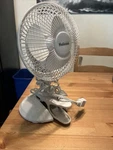 New HCF0611A Holmes 6" 2 Speed Convertible Desk Table Clip Fan, White. Fixed Price $15.83.