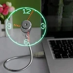 Onxe Led Usb Clock Fan With Real Time Display Function,stocking Silver. Fixed Price $26.05.