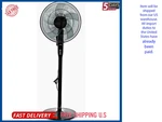 Pelonis 16" 12-SPEED Adjustable Height Quiet Pedestal Fan With Digital Display. Fixed Price $42.99.