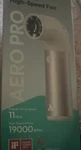 Aecooly Aero Pro Handheld High-speed Battery Fan, Silver, 6-SPEED Led Display. Fixed Price $12.99.