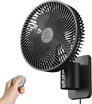 Lemoistar 8 Inch Small Wall Mounted Rv Fan With Remote Control, 90 Oscillating. Fixed Price $47.19.