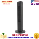 Mainstays 28-INCH Tower Fan With 3-SPEED Settings And Oscillation, Black. Fixed Price $28.28.