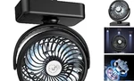 Portable Camping Fan, Small Tent With Hanging Hook, 40 Working Hours 5.5". Fixed Price $44.84.
