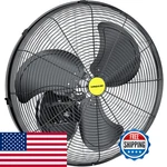 Vagkri 20 Inch High Velocity Industrial Wall Mount Fan Speeds 5300CFM. Fixed Price $104.52.