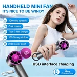 Handheld Portable Mini Turbo Fan W Ice Cooler Rechargeable Travel Outdoor Sport. Fixed Price $11.99.