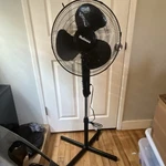 Holmes 16" Pedestal Fan Black Model 32510139 Adjustable Height Electric Indoor. Fixed Price $25.11.