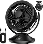 Pisliou 12000MAH Rechargeable Desk Portable Air FAN-6 Speed SK-103 Black. Fixed Price $29.66.
