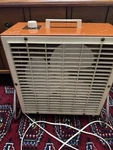 Vintage 14" Lakewood Model S-122 Box Fan Speed Retro Orange, Works For Parts!. Fixed Price $59.99.