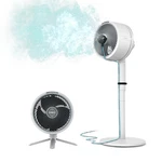 Portable Oscillating Fan Pedestal Tabletop Cordless Remote White Shark FA222WH. Fixed Price $299.99.