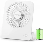 Tripole Desk Fan Small Portable 2000 Mah Rechargeable Battery Mini, White. Fixed Price $11.48.